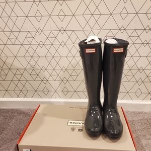 Hunter original tall gloss rain boot